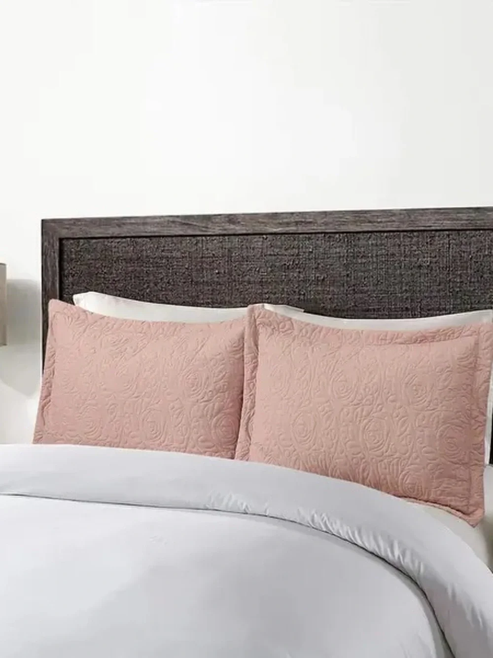 Blush Quilted Pillow Shams - Set of 2